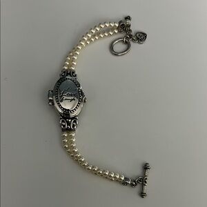 Hudson Vintage Pearl and Silver Watch Bracelet
